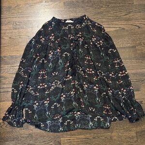 Gilli Black Floral Top